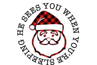 Buffalo Plaid Santa Graphics for Holiday Crafts