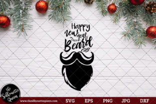 Happy New Year Beard Saying: A Festive Embroidery Design