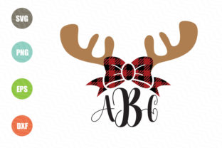 Reindeer Monogram Graphics for Holiday Crafts
