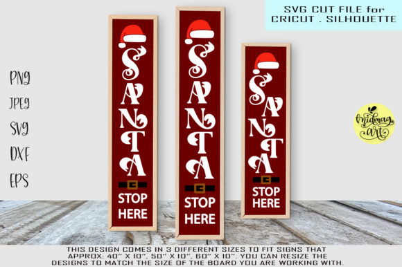 Santa Stop Here Sign: A Must-Have for Holiday Graphics and Crafts