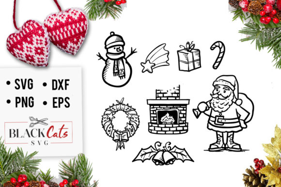 Winter Doodles 1: A Versatile Graphics Asset for Creative Crafts